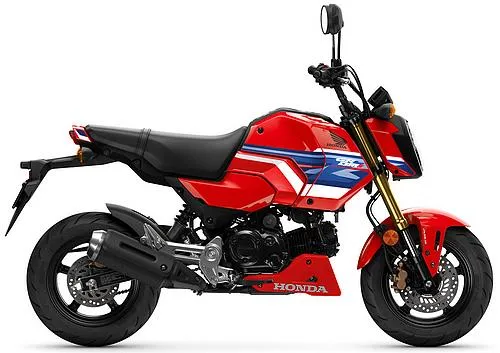 Photo de profil de la MSX 125 Grom 2026 en couleur bleu / blanc / rouge