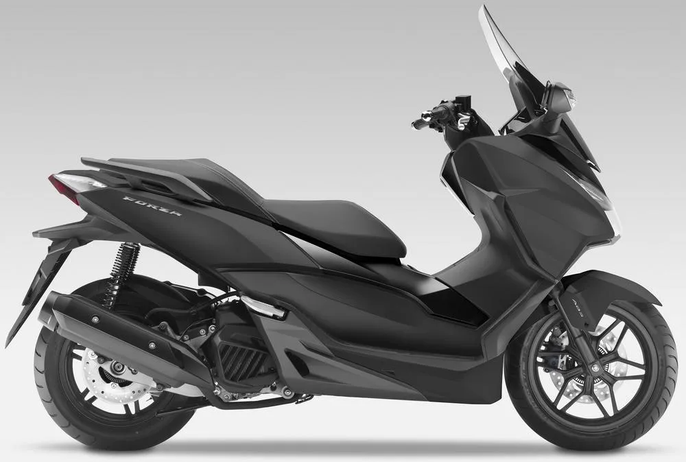 Foto de perfil del Forza 125 2015 en color negro.