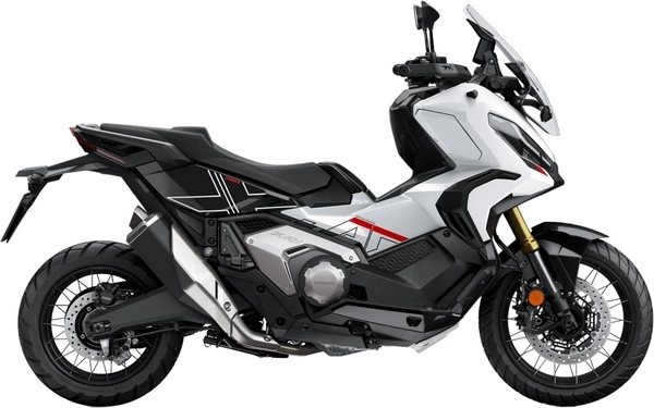Foto de perfil del X-ADV DCT 2023 en color blanco.