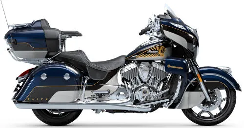 Foto de perfil del 1890 Roadmaster Elite 2025 en color azul.
