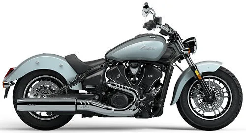 Foto de perfil del 999 Scout Sixty Classic 2025 en color azul.
