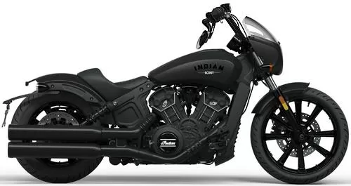 Foto de perfil del 1133 Scout Rogue 2023 en color negro.