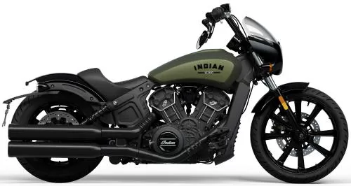 Foto de perfil del 1133 Scout Rogue 2024 en color verde.
