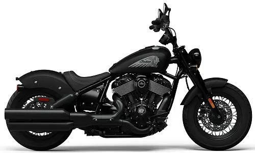 Foto de perfil del 1890 Chief Bobber Dark Horse 2021 en color indefinido.