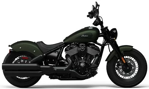 Foto de perfil del 1890 Chief Bobber Dark Horse 2021 en color indefinido.