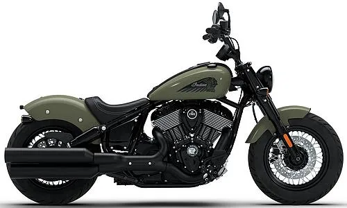 Foto de perfil del 1890 Chief Bobber Dark Horse 2026 en color verde.