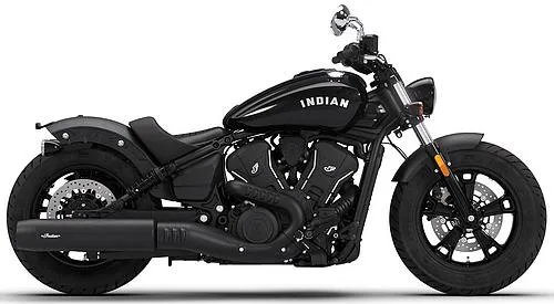 Foto de perfil del 999 Scout Sixty Bobber 2026 en color negro.