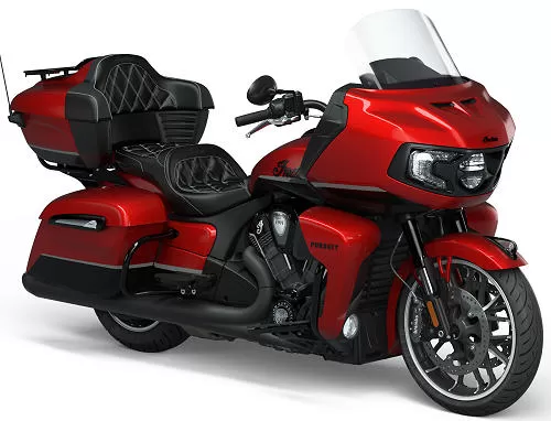 Foto de perfil del 1770 Pursuit Dark Horse 2023 en color rojo.