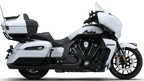 Foto de perfil del 1830 Roadmaster Limited / Dark Horse 2026 en color blanco / negro.