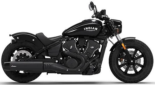 Foto de perfil del 1250 Scout Bobber 2026 en color negro.