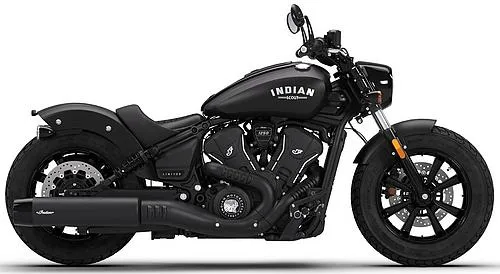 Foto de perfil del 1250 Scout Bobber 2026 en color negro.
