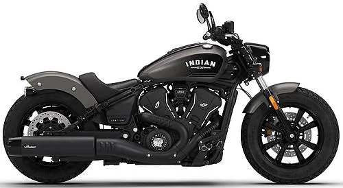 Foto de perfil del 1250 Scout Bobber 2026 en color gris.
