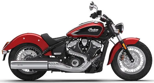 Foto de perfil del 1250 Scout Classic 2026 en color rojo.