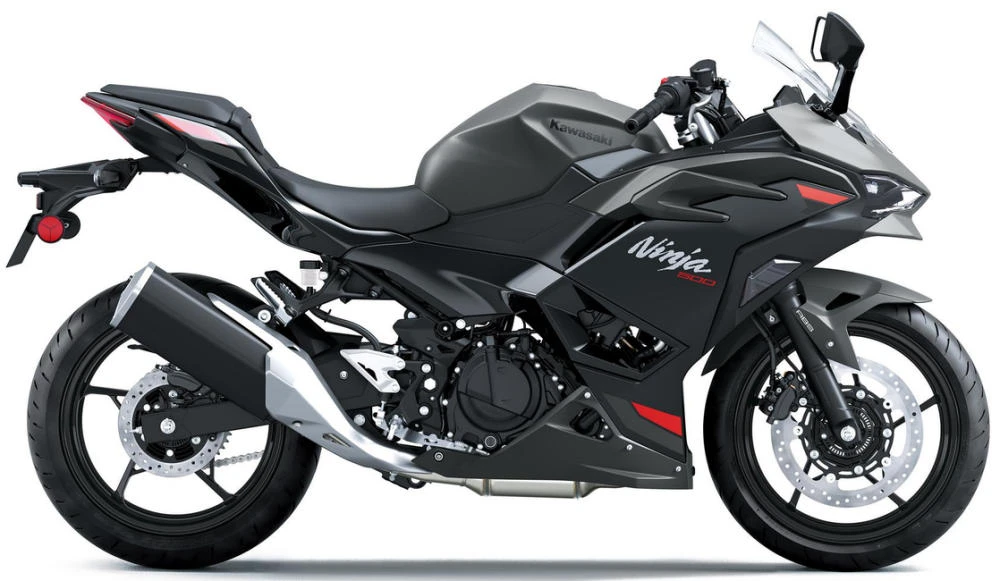 Foto de perfil del Ninja 500 SE 2027 en color negro.