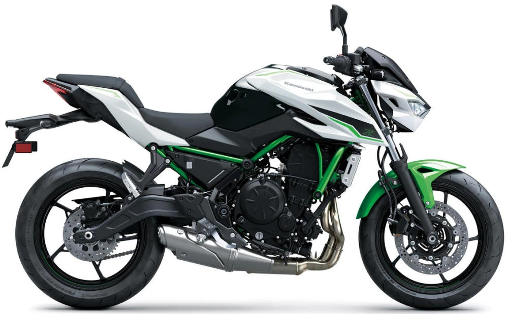 Foto de perfil del Z 650 S 2027 en color blanco.