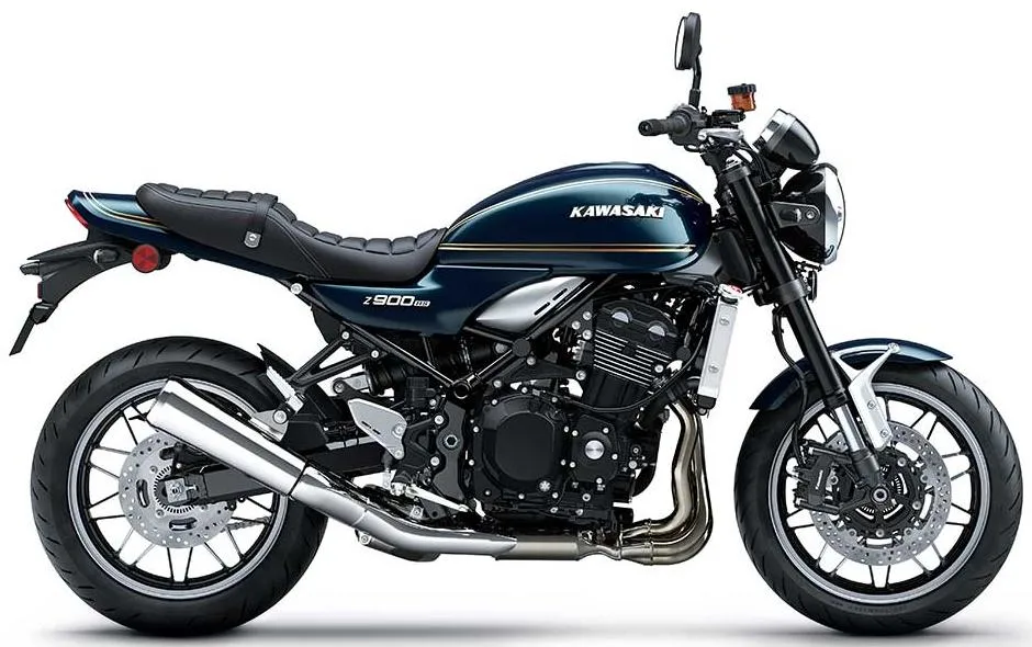 Foto de perfil del Z 900 RS 2027 en color verde.