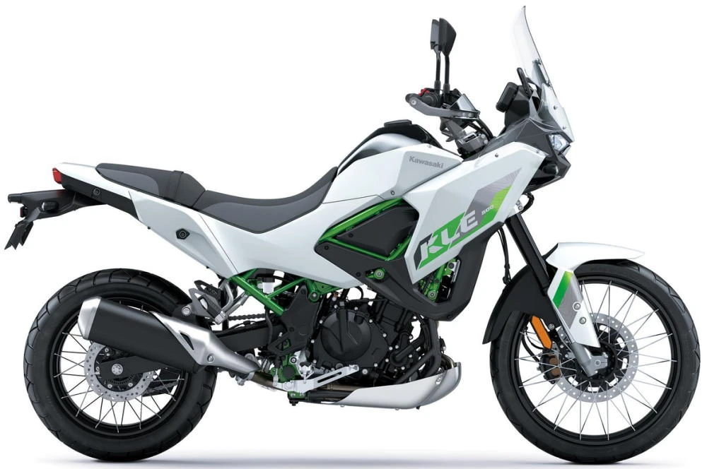 Foto de perfil del KLE 500 SE Smartride 2027 en color blanco.