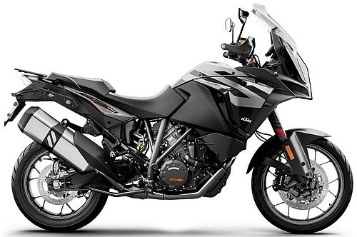 Foto de perfil del 1290 Super Adventure S 2019 en color gris / negro.