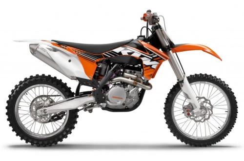 Foto de perfil del 450 SX-F 2012 en color naranja.