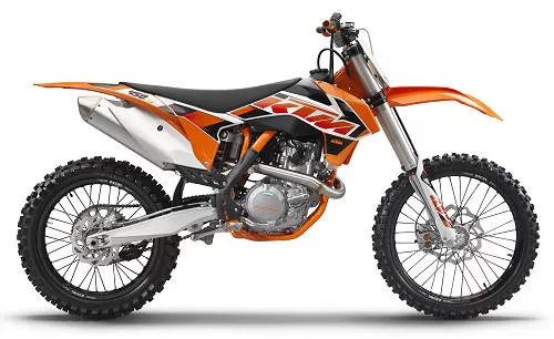 Foto de perfil del 450 SX-F 2015 en color indefinido.