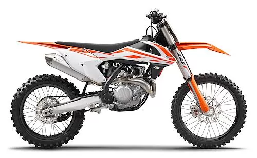 Foto de perfil del 450 SX-F 2017 en color indefinido.