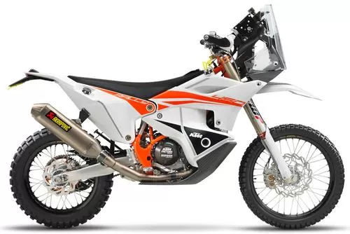 Foto de perfil del 450 Rally Replica 2024 en color naranja.