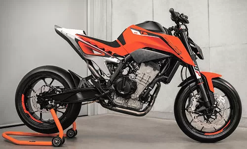 Foto de perfil del 790 Duke prototype 2017 en color indefinido.