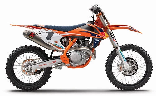 Foto de perfil del 450 SX-F Factory 2017 en color indefinido.