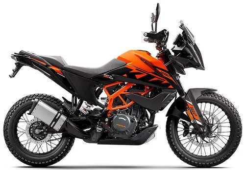 Foto de perfil del 390 Adventure SW 2024 en color naranja.