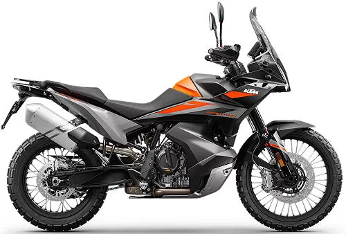 Foto de perfil del 890 Adventure 2024 en color negro.