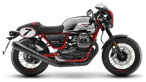 Foto de perfil del 750 V7 III Racer 10th Anniversary 2020 en color indefinido.