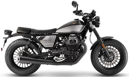 Foto de perfil del 850 V9 Bobber Special Edition 2024 en color gris / negro.