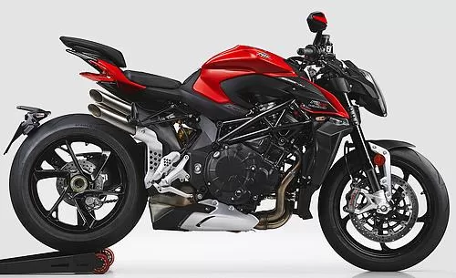 Foto de perfil del 1000 Brutale RS 2025 en color rojo.