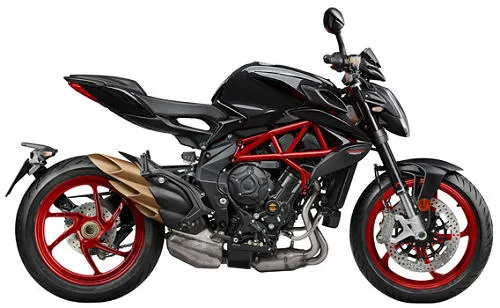 Foto de perfil del 800 Brutale R 2026 en color negro.