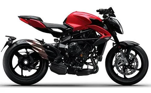 Foto de perfil del 800 Brutale R 2026 en color rojo.