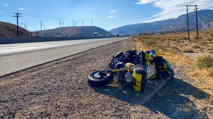 Honda Monkey 125 accident route