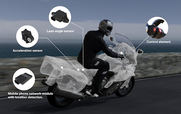 BMW annonce un système d'appel d'urgence sur ses motos.