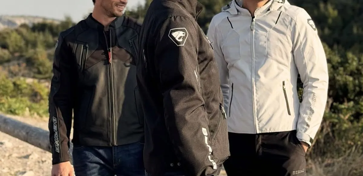 Deux blousons Bering noir et un blouson Bering blanc
