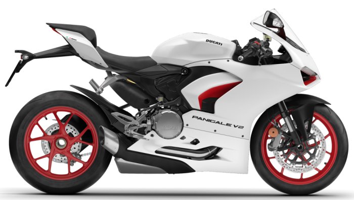 Nouveau coloris 'White Rosso' pour la Ducati Panigale V2.