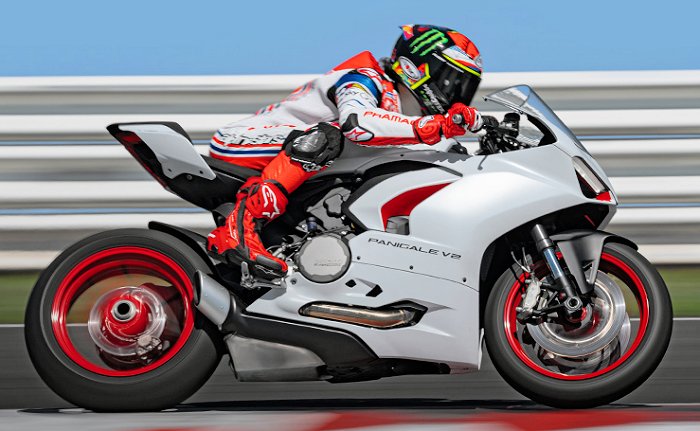 Nouveau coloris 'White Rosso' pour la Ducati Panigale V2.