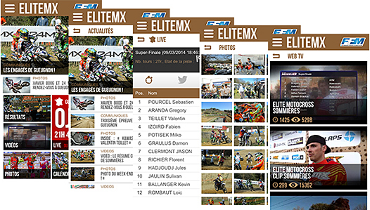 Un appli mobile pour le Championnat de France Elite MX.