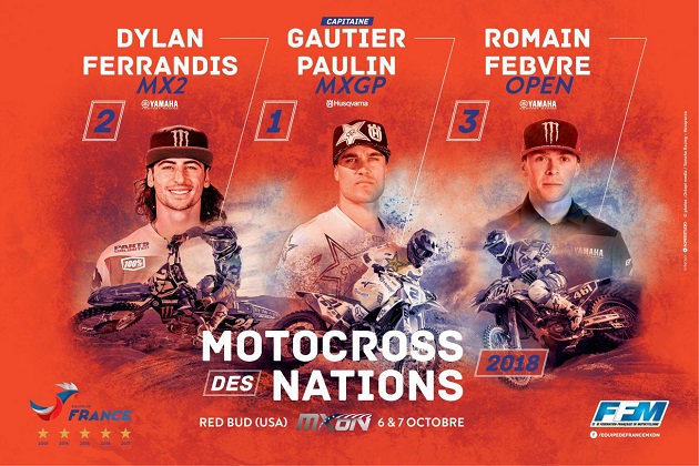 Motocross des Nations 2018 - La composition de l'équipe de France dévoilée.