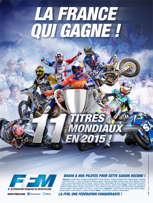 La FFM affiche ses Champions du Monde dans le quotidien L'Equipe.