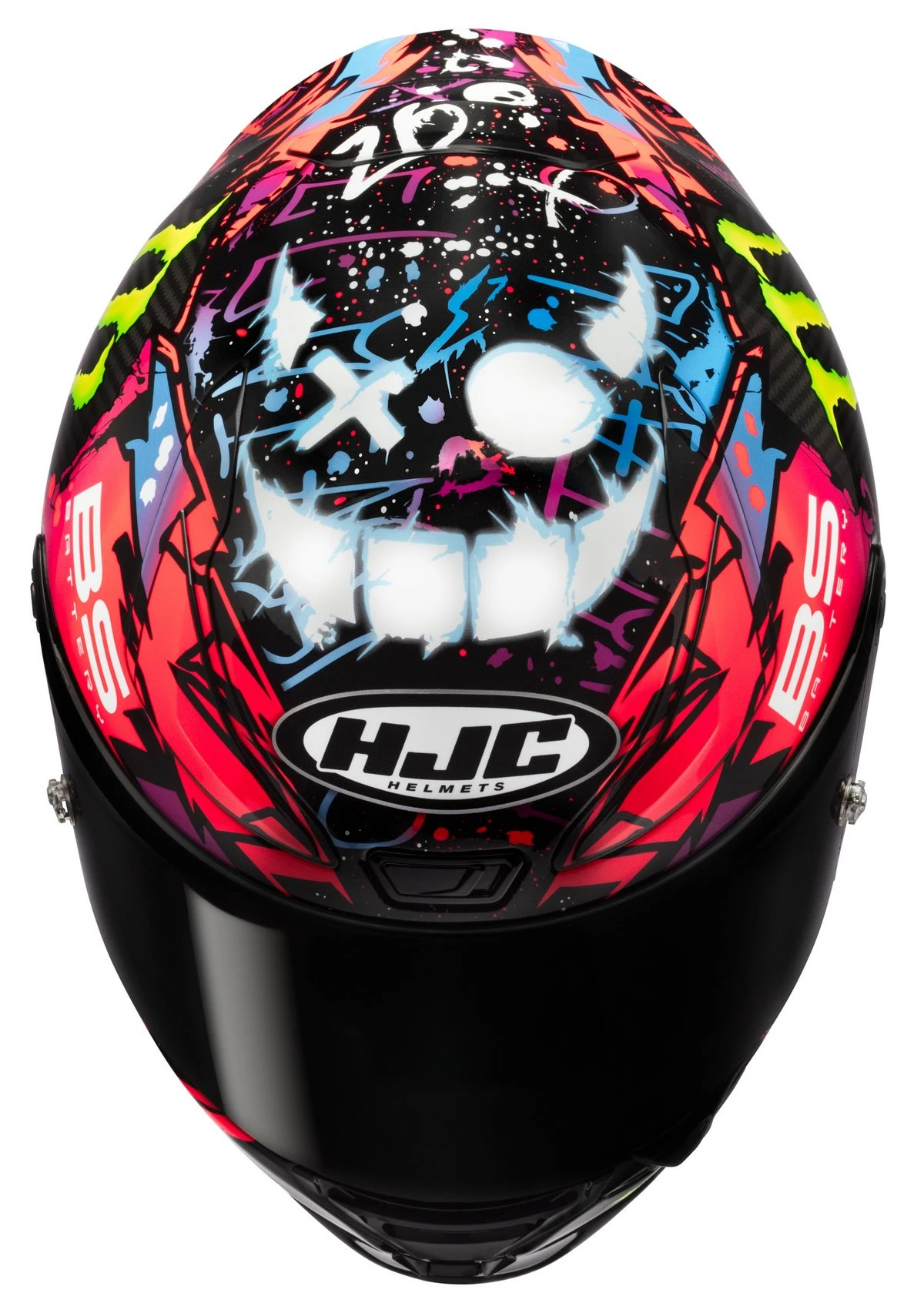 Un casque HJC RPHA-1 v2 Carbon Funky Diablo réplica Fabio Quartararo
