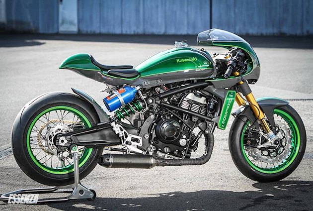 La Kawasaki Vulcan S ''Underdog'' s'illustre aux Glemseck Sprint Races.