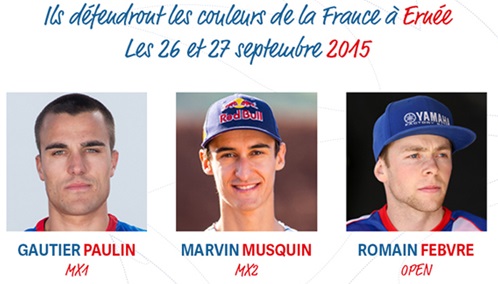 L'équipe de France du Motocross des Nations en stage à Ernée.