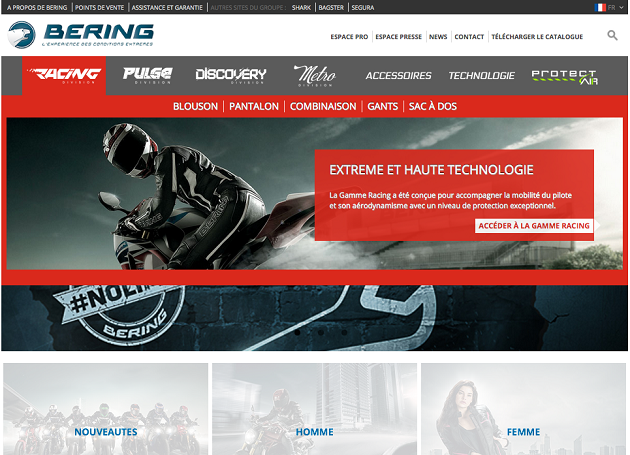 Le site Internet de Bering fait peau neuve.