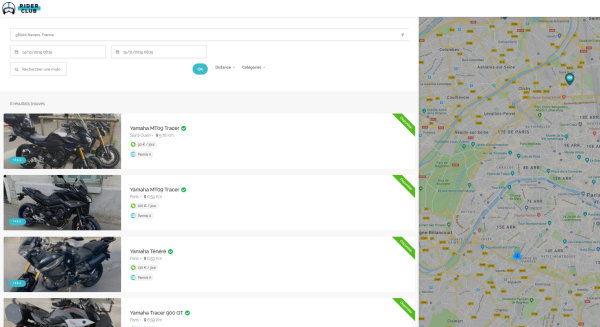 Rider Club, une solution pour la location de moto entre particuliers.