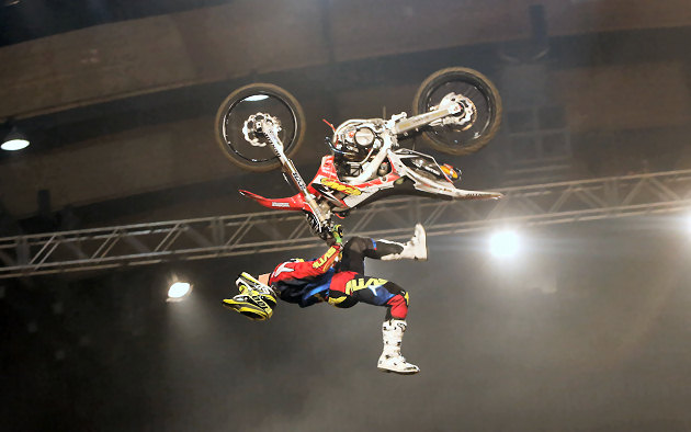 David Rinaldo au sommet de la 'Night of the Jumps'.