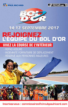 Le Bol d'or recrute des commissaire de piste.